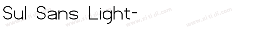 Sul Sans Light字体转换